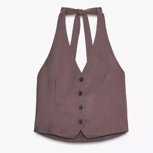 Zara Plum Halter Blouse